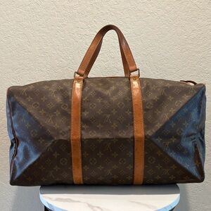 Louis Vuitton Brown 55 Boston Bag Sac Souple Monogram Duffel Bag